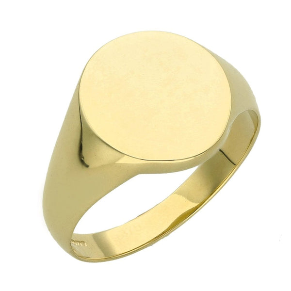 Gents 9ct Yellow Gold Signet Ring - Size Q½