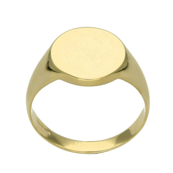 Gents 9ct Yellow Gold Signet Ring - Size Q½