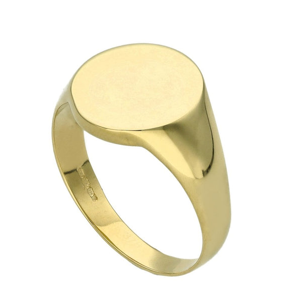 Gents 9ct Yellow Gold Signet Ring - Size Q½