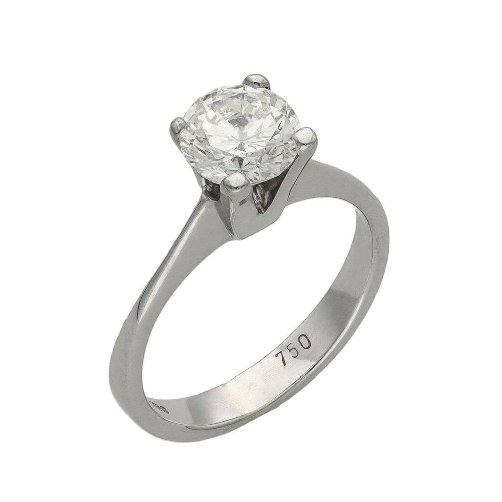 Ladies 18ct White Gold Diamond Engagement Ring - 0.96ct