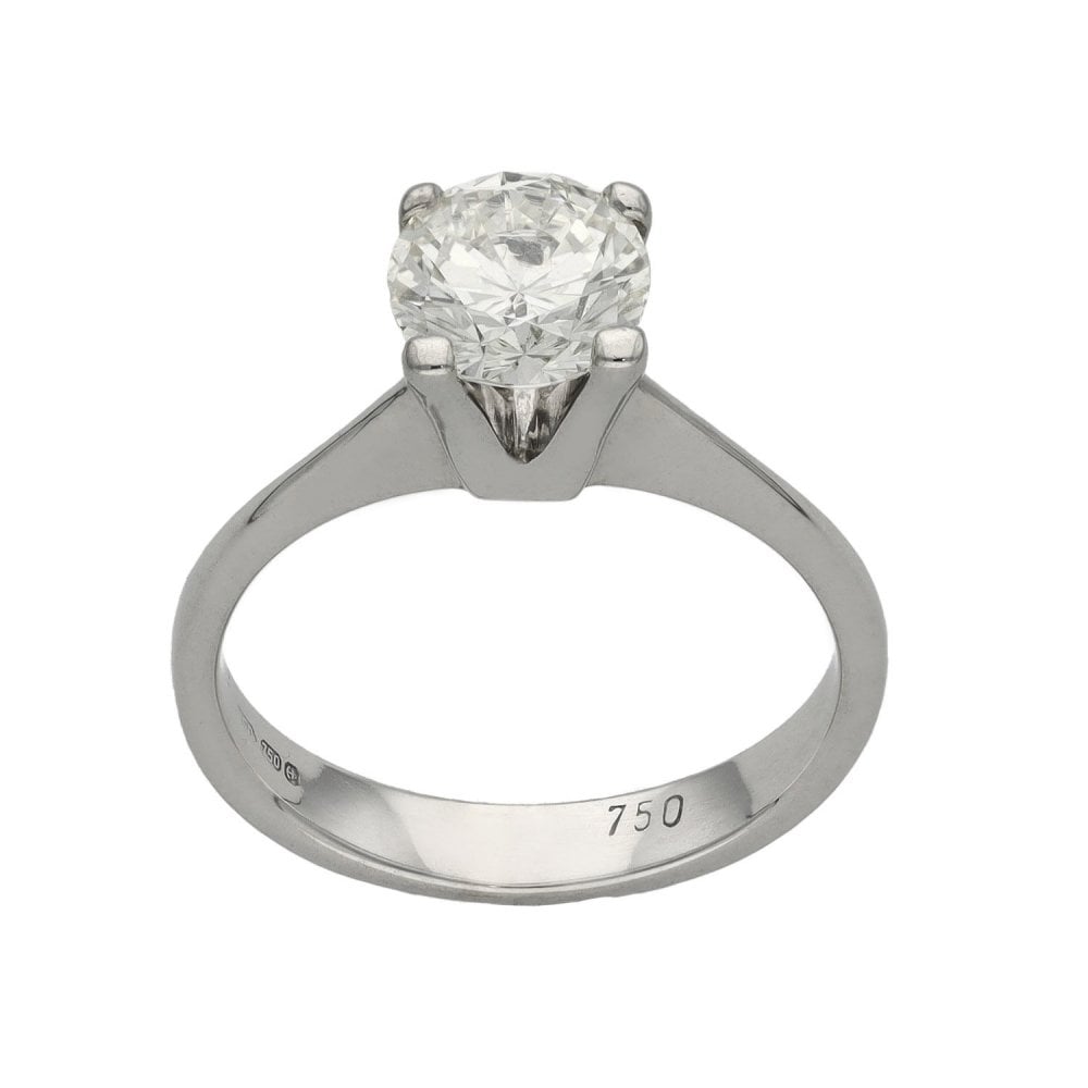 Ladies 18ct White Gold Diamond Engagement Ring - 0.96ct