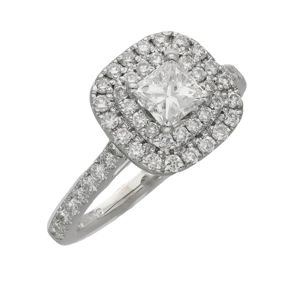 Ladies 18ct White Gold 1.00ct Diamond Engagement Ring - Colour F