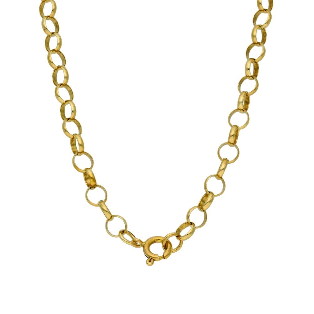 Ladies 9ct Yellow Gold Belcher Chain - 18" - 9.2g