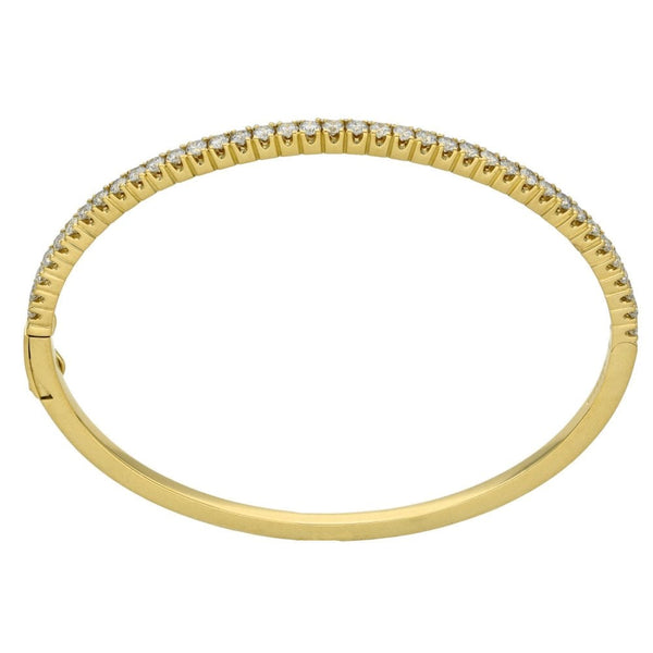 Ladies 18ct White Gold Diamond Set Tennis Bangle - 1.59ct