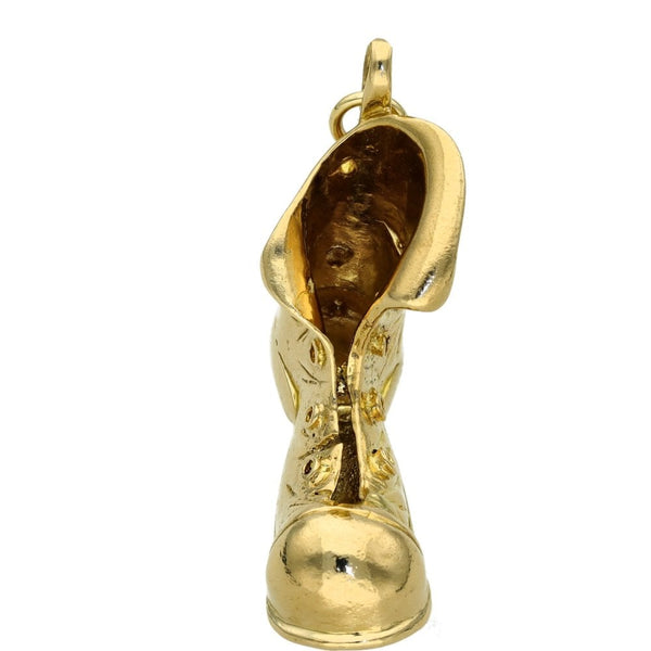 9ct Yellow Gold Boot Pendant - 27x20x11mm - 6.3g