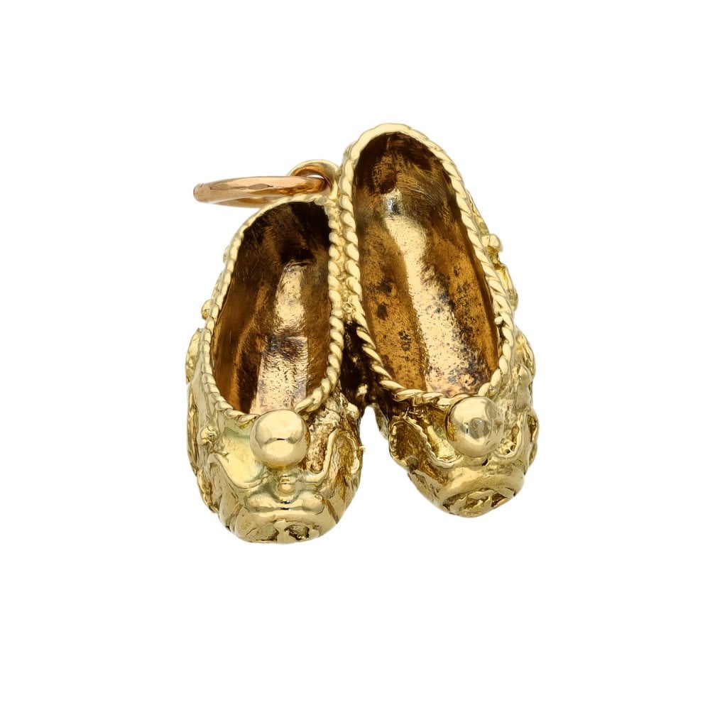9ct Yellow Gold Ballet Slippers Charm - 5.3g