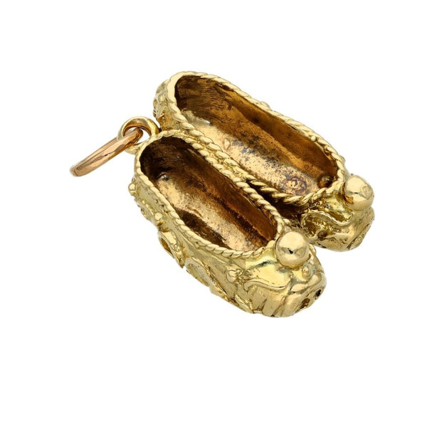 9ct Yellow Gold Ballet Slippers Charm - 5.3g