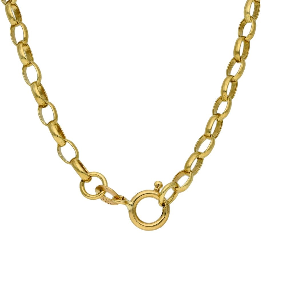 Gents 9ct Yellow Gold Belcher Chain - 21" - 8.3g