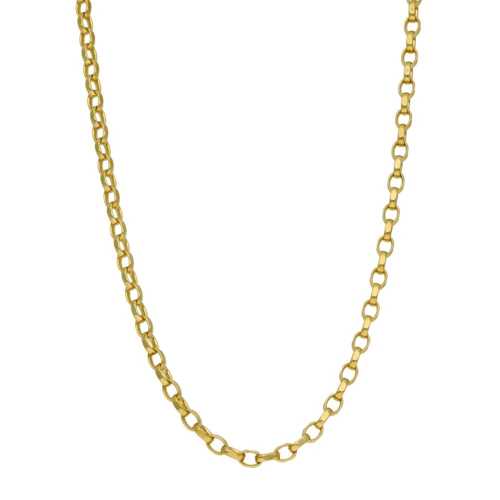 Ladies 9ct Yellow Gold Belcher Chain - 22" - 11.4g