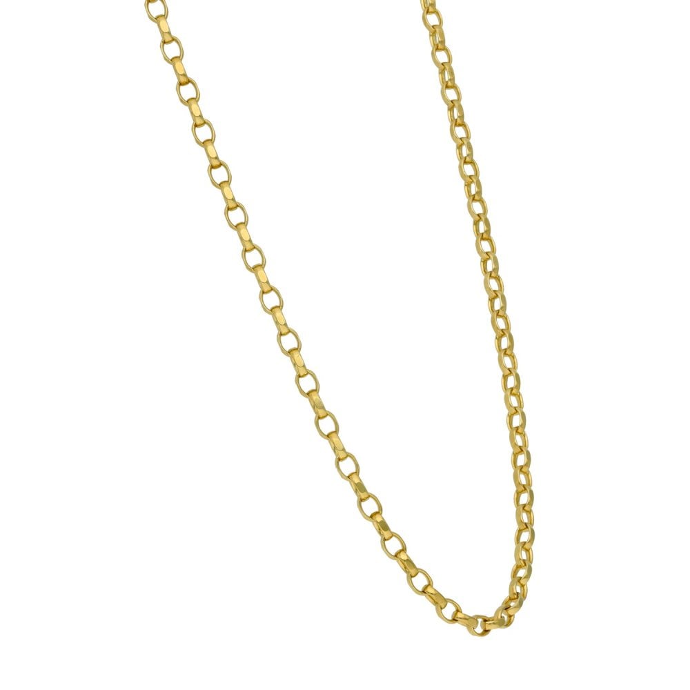 Ladies 9ct Yellow Gold Belcher Chain - 22" - 11.4g