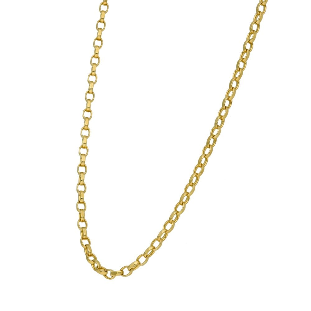 Ladies 9ct Yellow Gold Belcher Chain - 22" - 11.4g