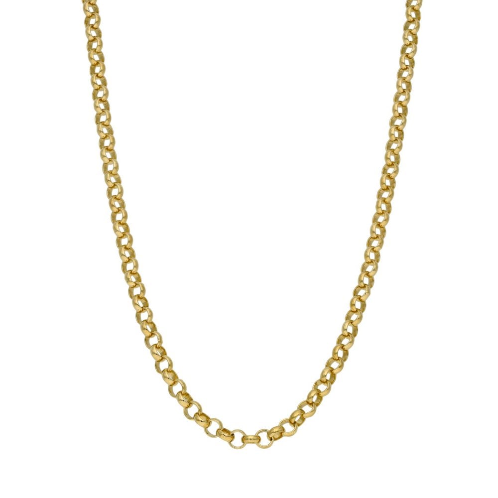9ct Yellow Gold Belcher Chain - 24" - 13.1g