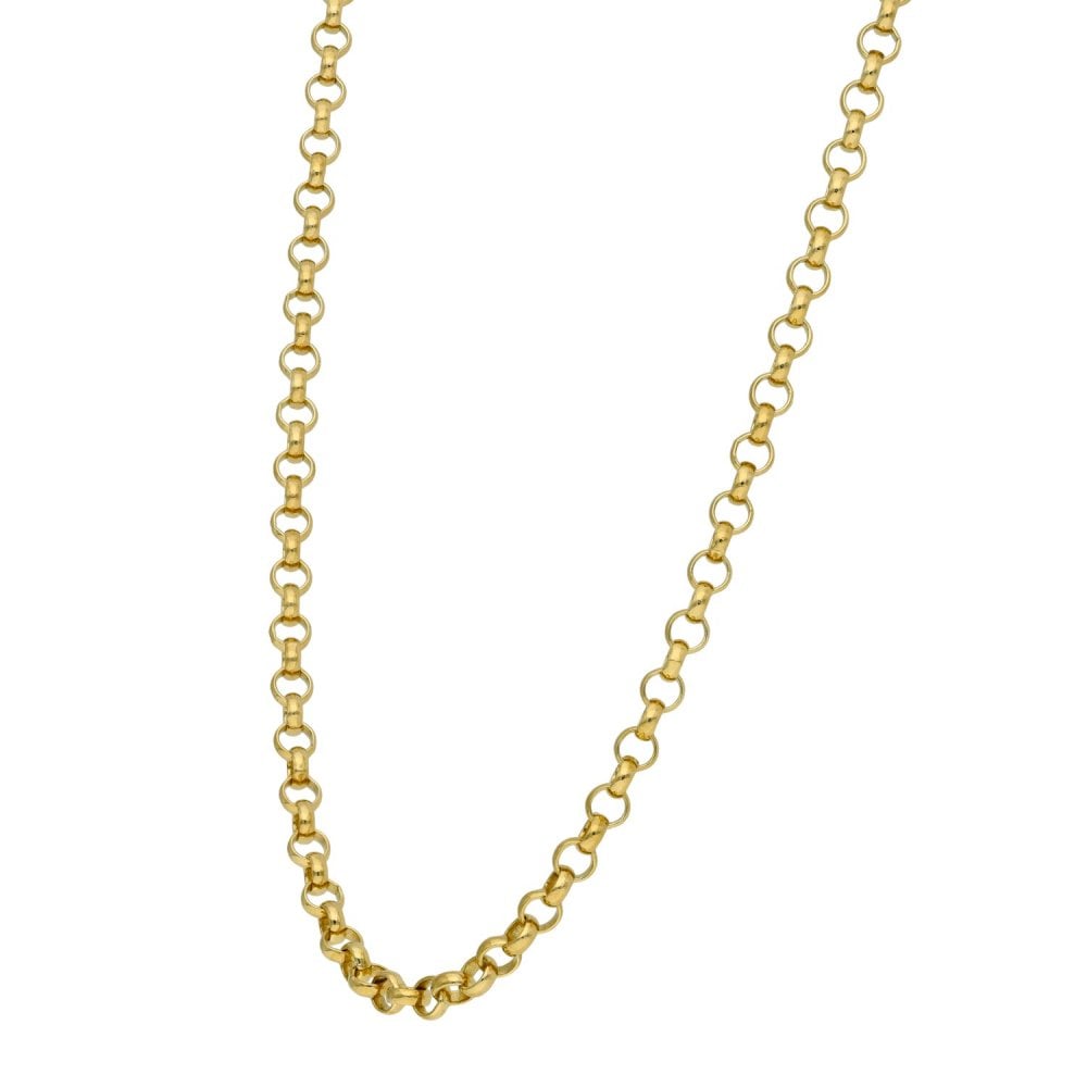 9ct Yellow Gold Belcher Chain - 24" - 13.1g