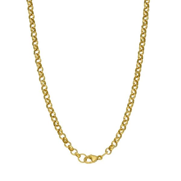 Ladies 9ct Yellow Gold Belcher Chain - 20" - 10.2g