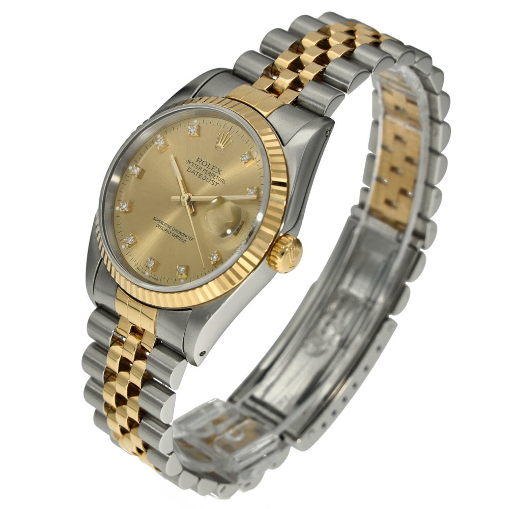 Datejust 16233 - Mens Watch - Diamond Champagne Dial - 1993