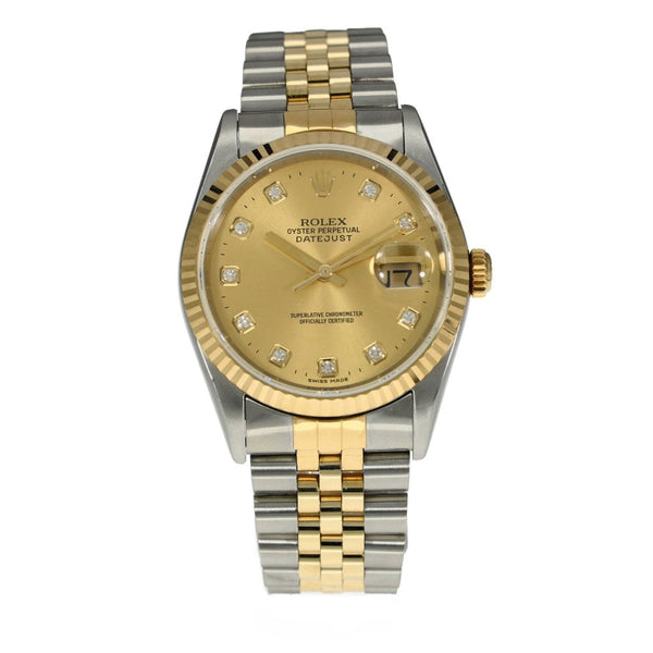 Datejust 16233 - Gents Watch - Diamond Dial - 2002