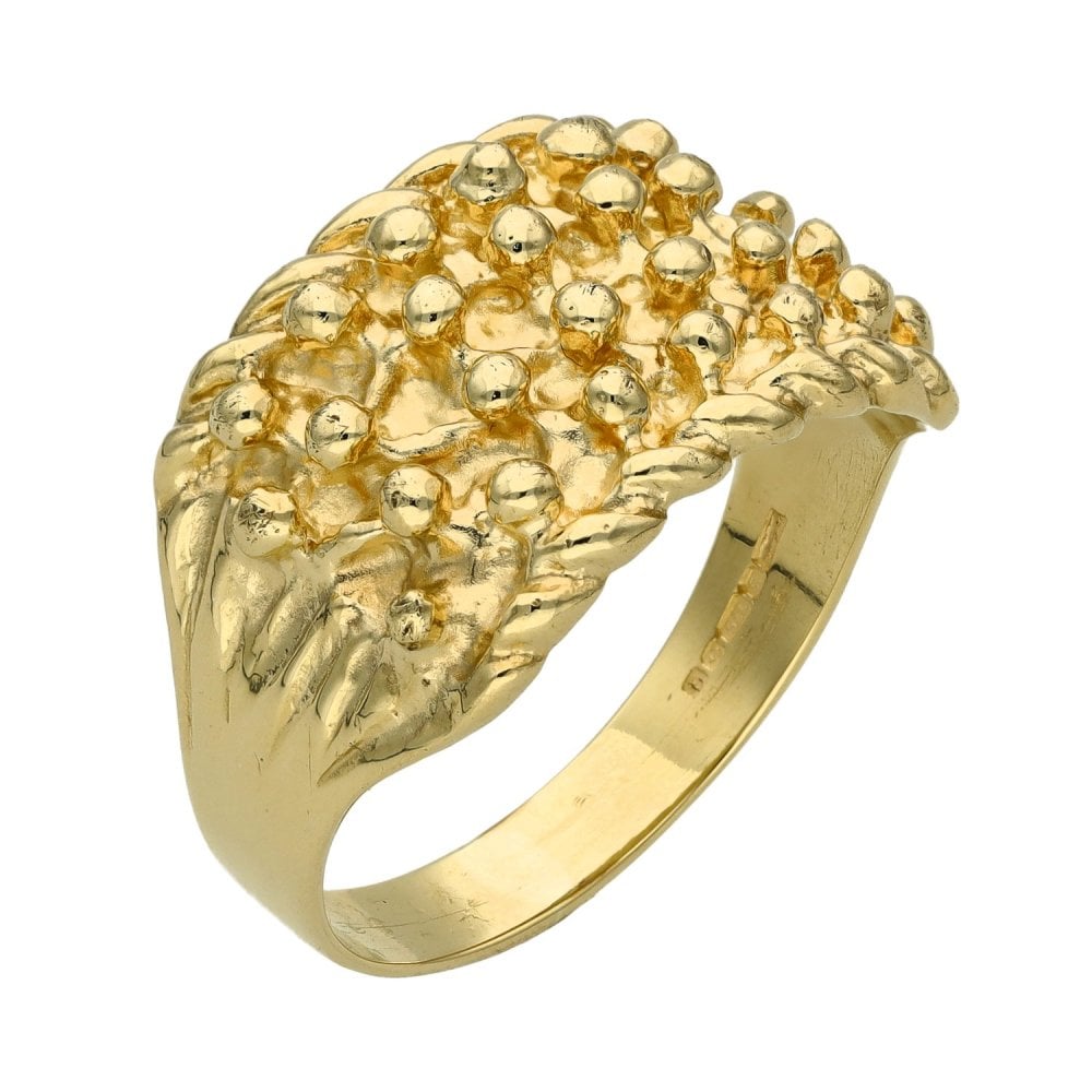 Gents 9ct Yellow Gold Keeper Ring - Size U