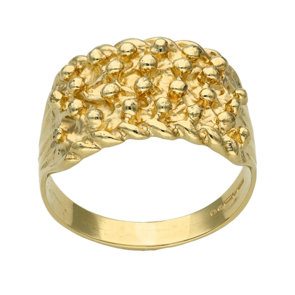 Gents 9ct Yellow Gold Keeper Ring - Size U