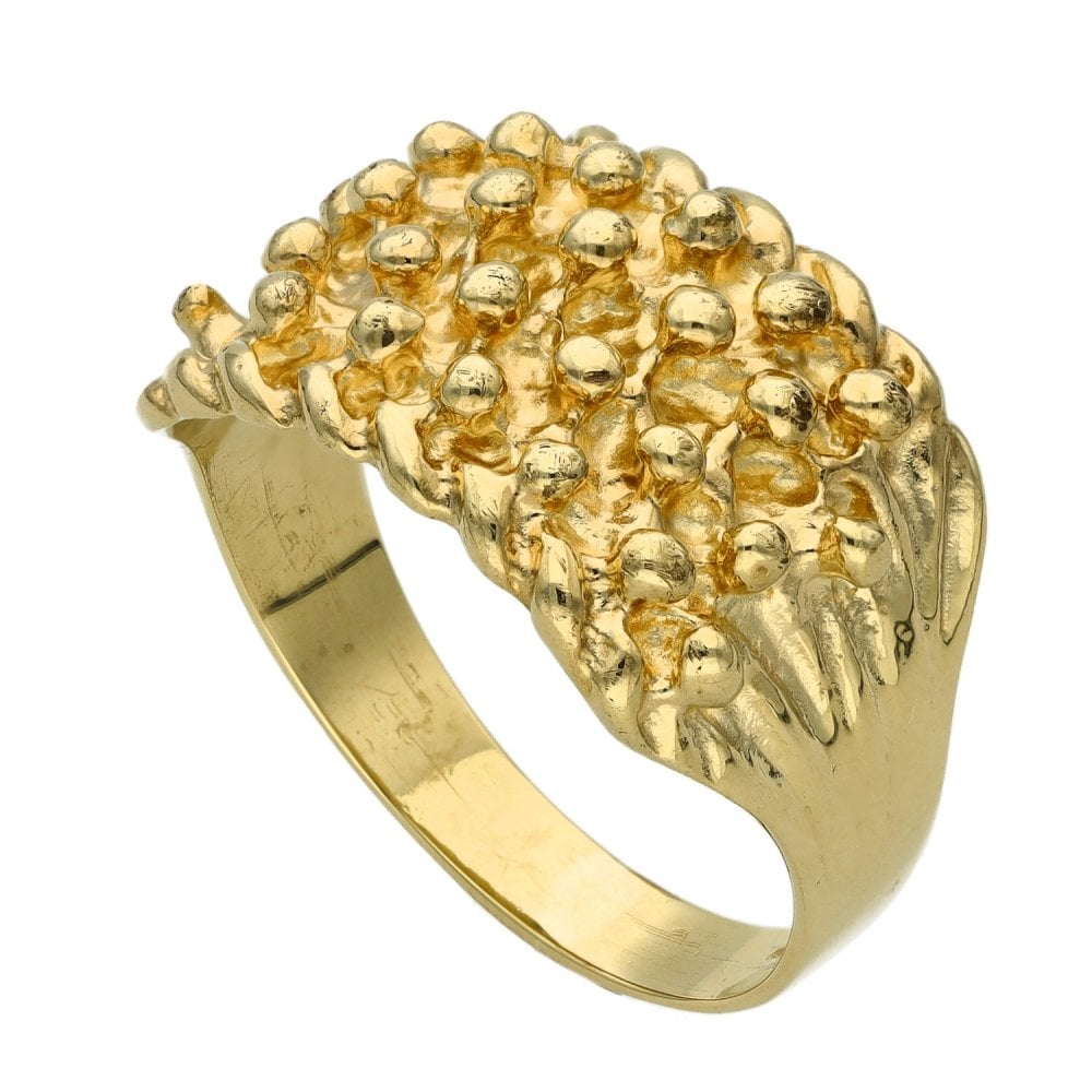 Gents 9ct Yellow Gold Keeper Ring - Size U