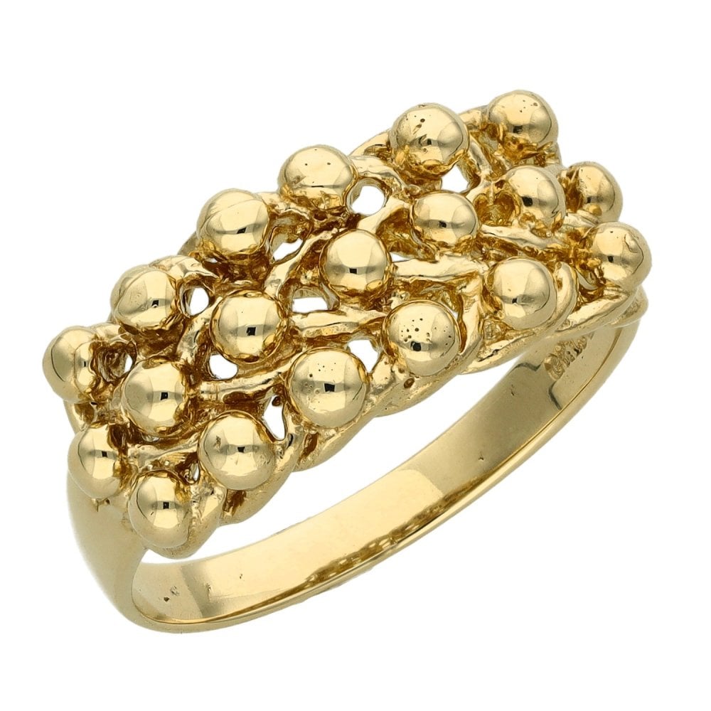 Gents 9ct Yellow Gold Keeper Ring - Size R