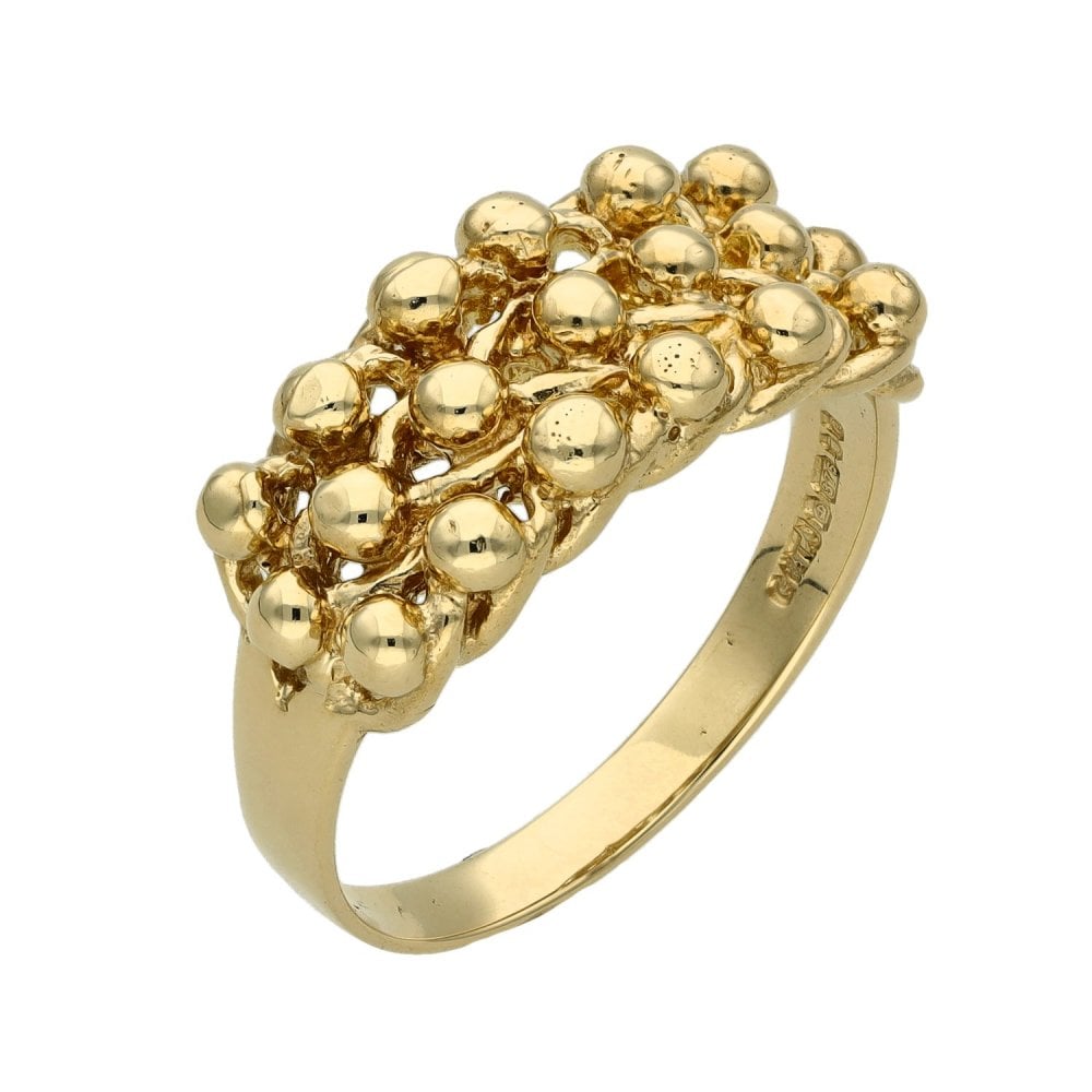 Gents 9ct Yellow Gold Keeper Ring - Size R