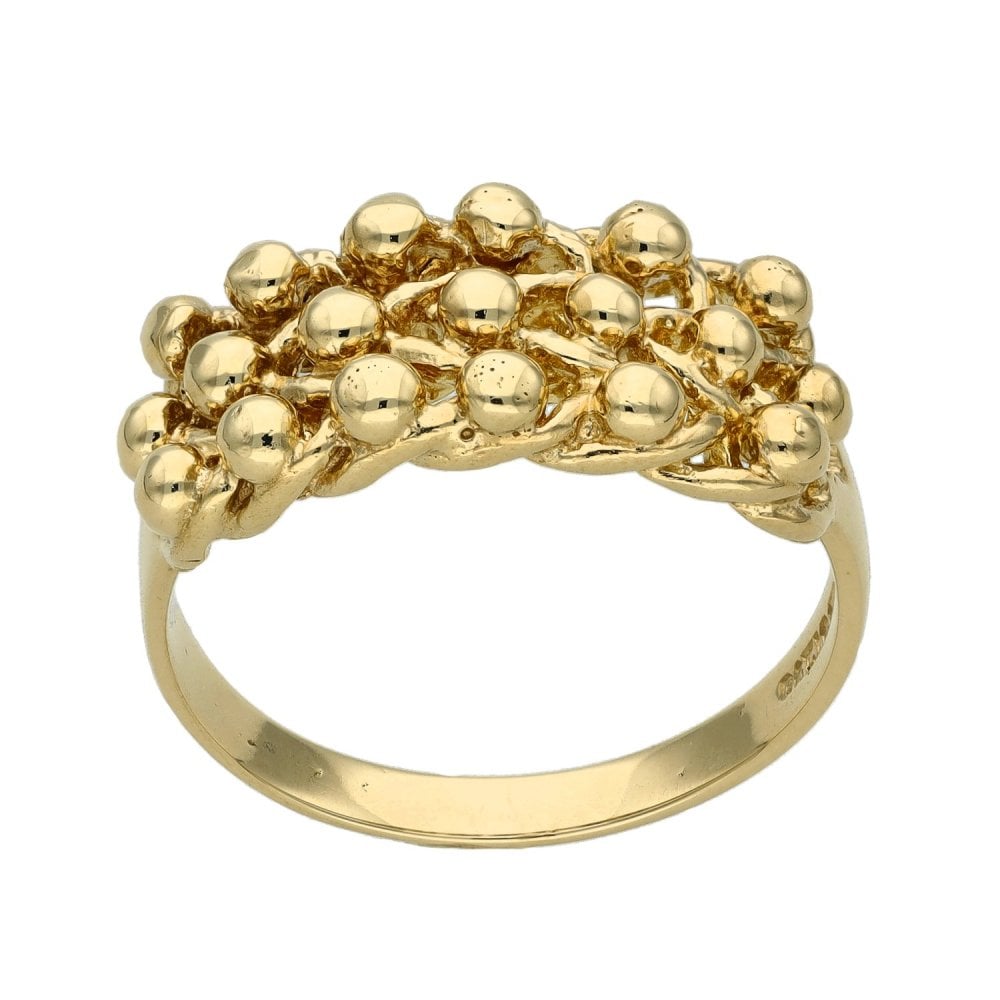 Gents 9ct Yellow Gold Keeper Ring - Size R