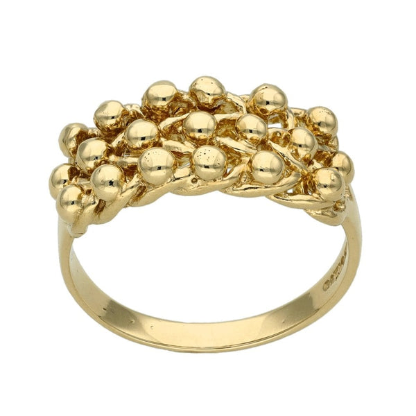Gents 9ct Yellow Gold Keeper Ring - Size R