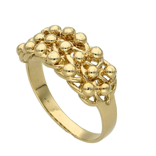 Gents 9ct Yellow Gold Keeper Ring - Size R