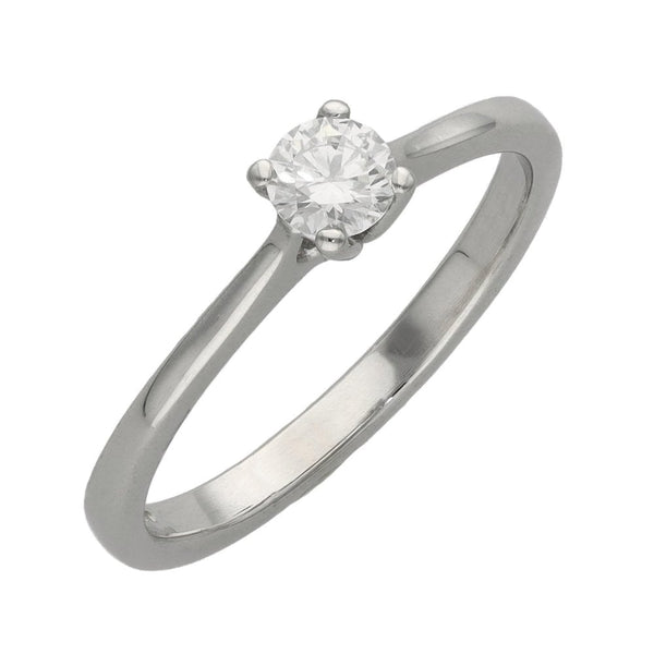Ladies 18ct White Gold Diamond Solitaire Engagement Ring - H/I