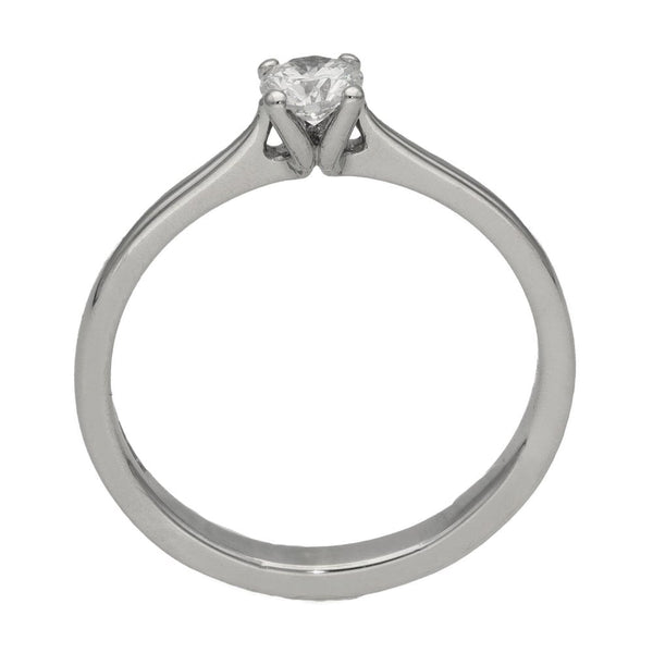 Ladies 18ct White Gold Diamond Solitaire Engagement Ring - H/I