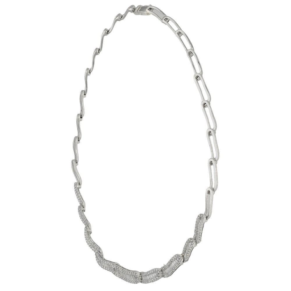 18ct White Gold Diamond Collarette - 16" - 2.74ct