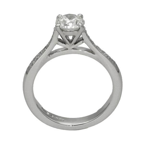 Ladies Platinum Diamond Solitaire Engagement Ring - 0.75ct