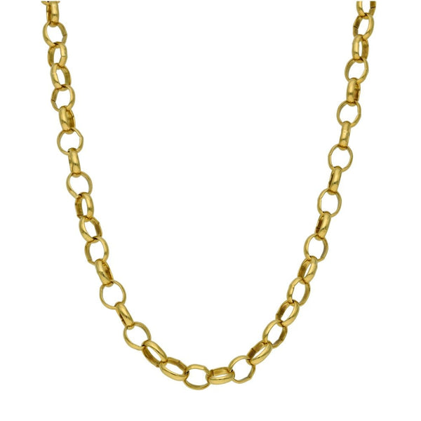 9ct Yellow Gold Belcher Chain - 22" - 13.6g