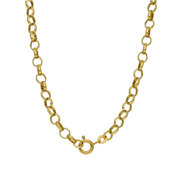 9ct Yellow Gold Belcher Chain - 22" - 13.6g