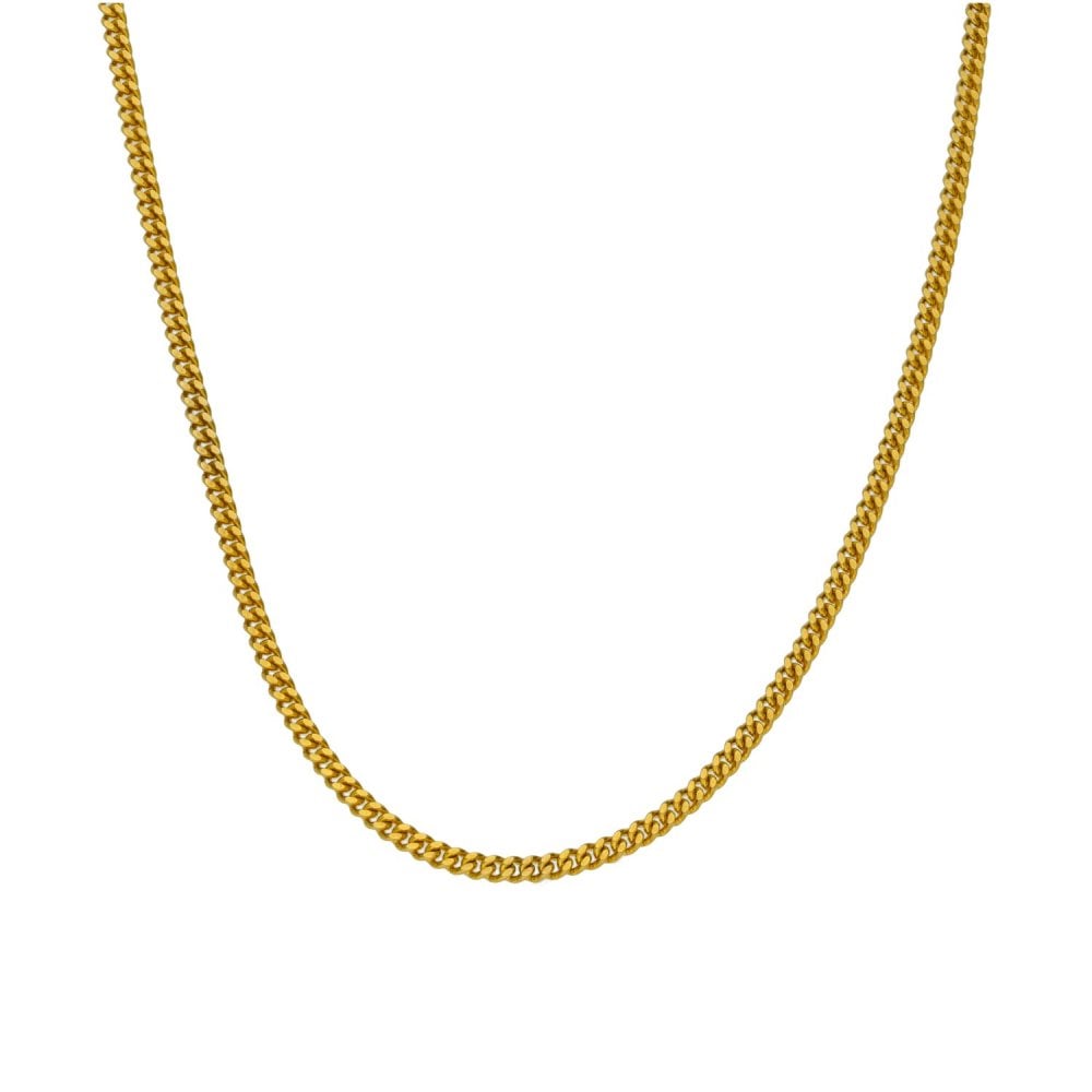 9ct Yellow Gold Fine Curb Chain - 18" - 4.2g