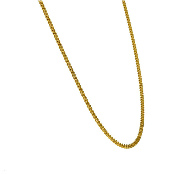 9ct Yellow Gold Fine Curb Chain - 18" - 4.2g