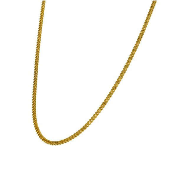 9ct Yellow Gold Fine Curb Chain - 18" - 4.2g