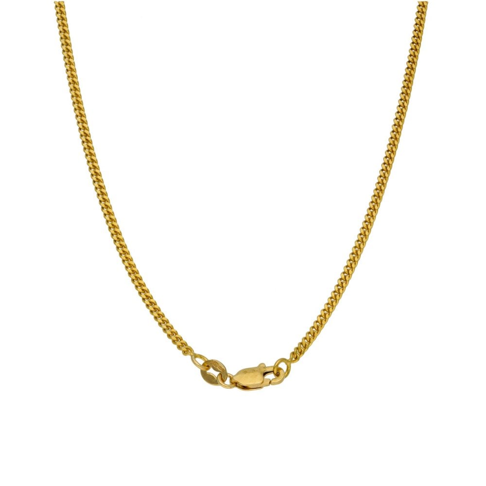 9ct Yellow Gold Fine Curb Chain - 18" - 4.2g