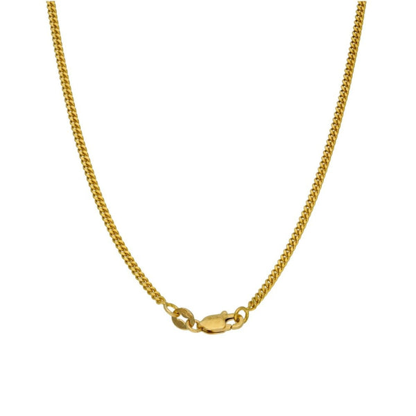 9ct Yellow Gold Fine Curb Chain - 18" - 4.2g