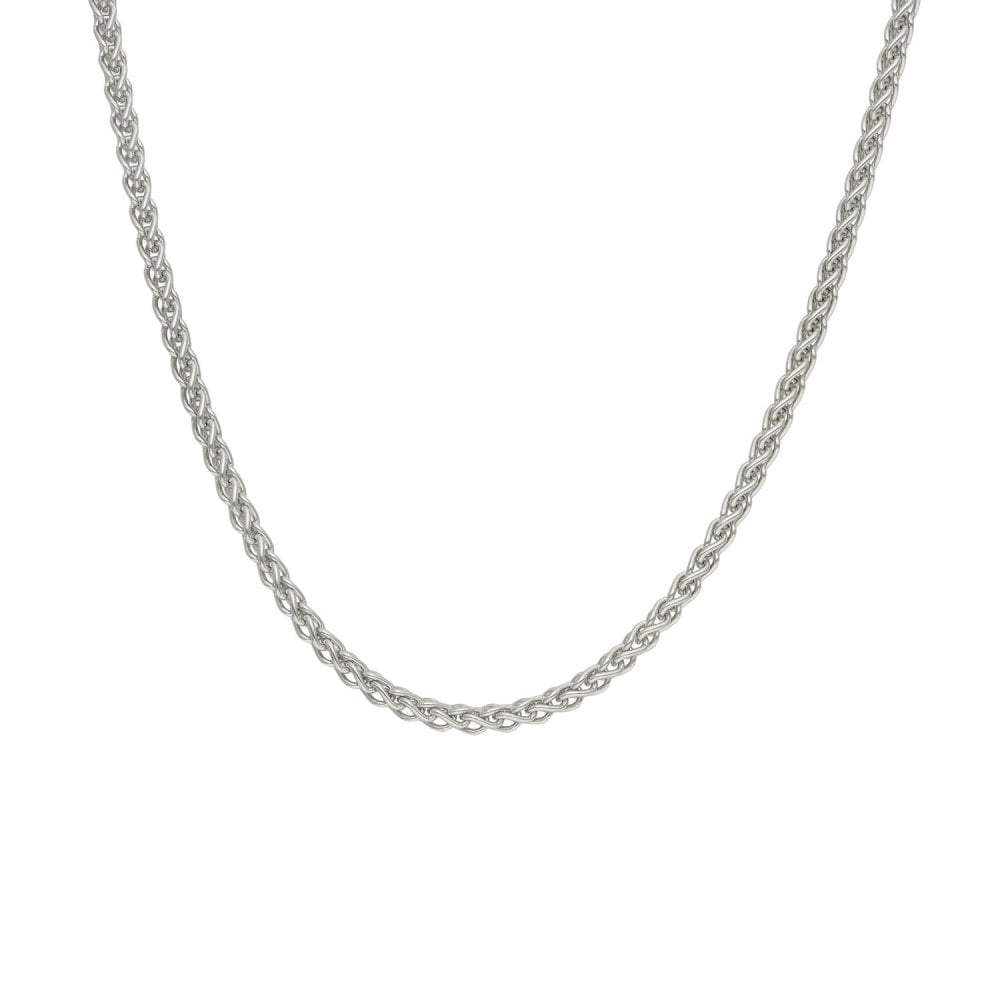 Ladies 9ct White Gold 18" Spiga Chain - 5.2g
