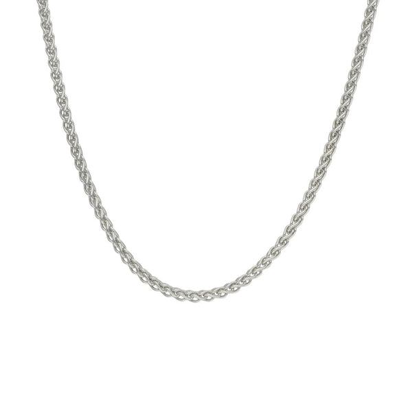 Ladies 9ct White Gold 18" Spiga Chain - 5.2g
