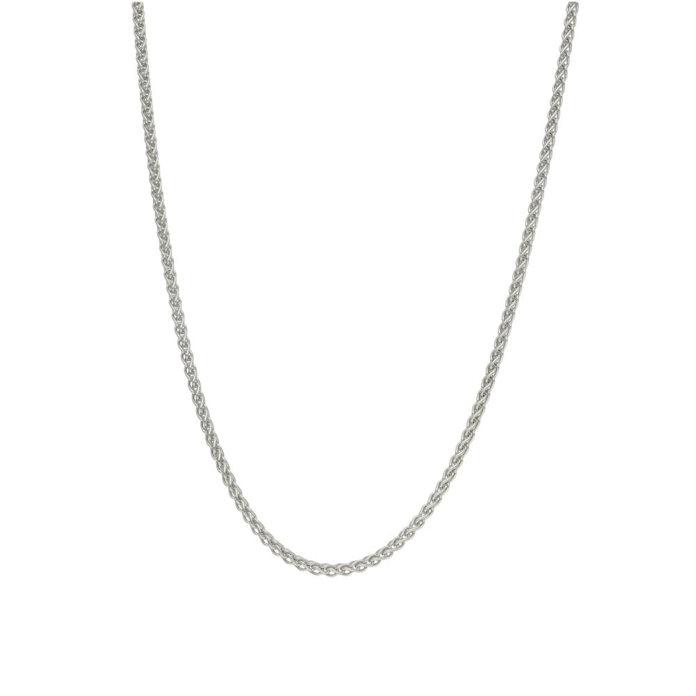 Ladies 9ct White Gold 18" Spiga Chain - 5.2g