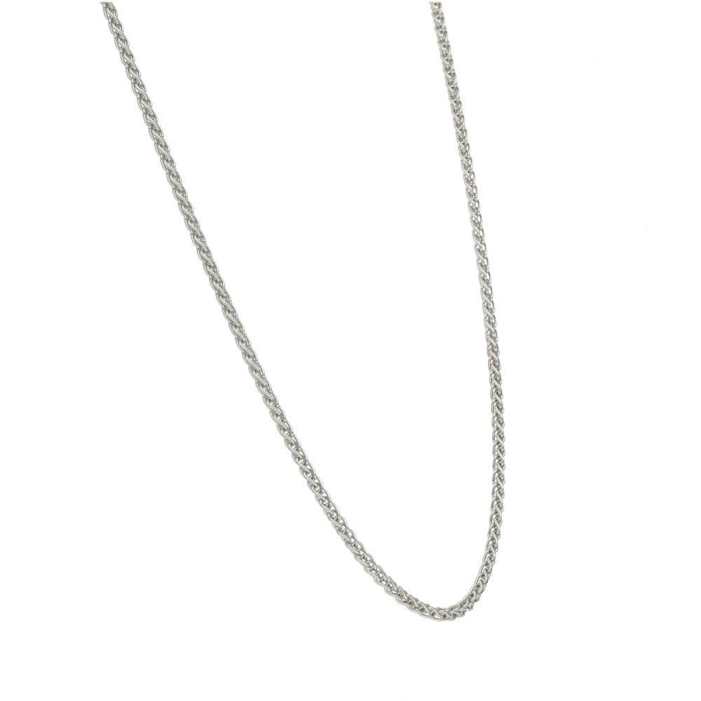 Ladies 9ct White Gold 18" Spiga Chain - 5.2g