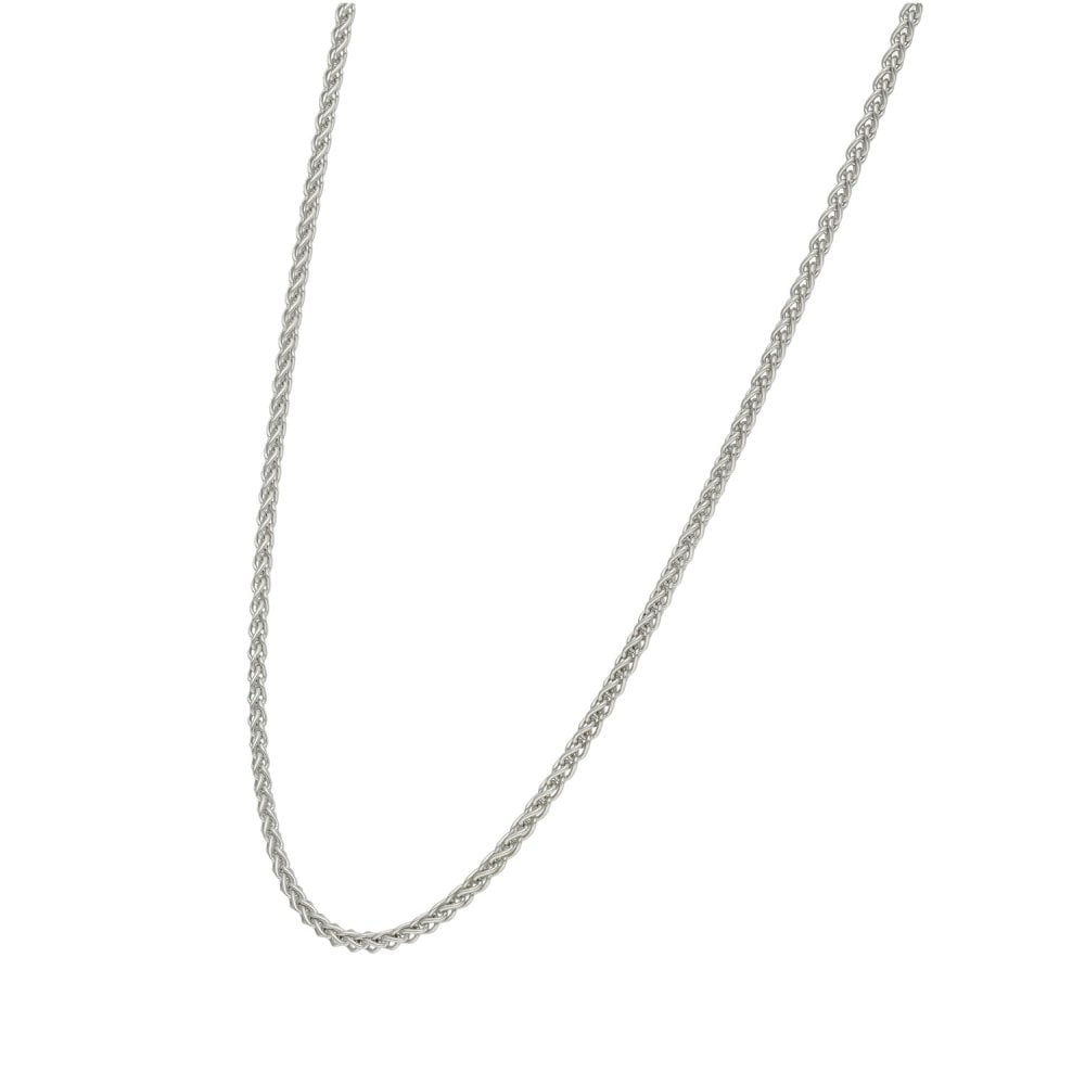 Ladies 9ct White Gold 18" Spiga Chain - 5.2g