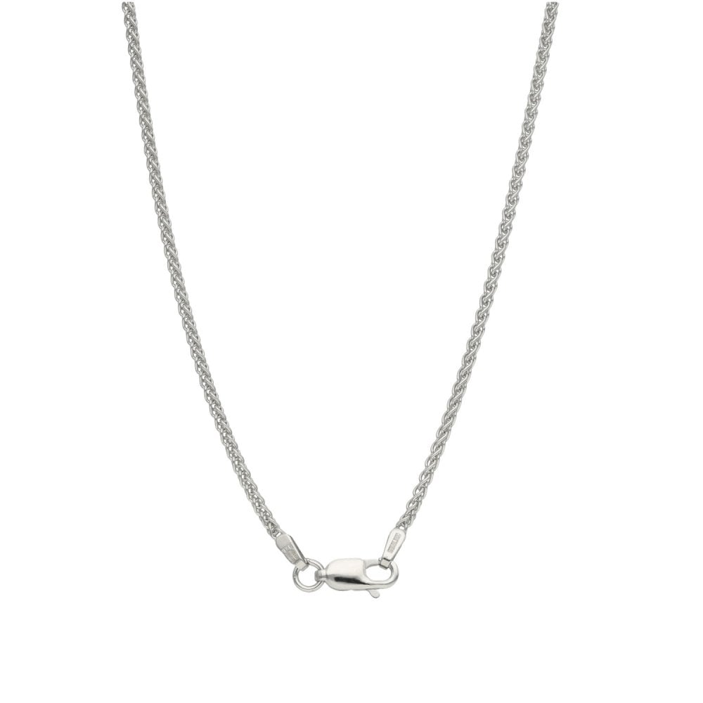 Ladies 9ct White Gold 18" Spiga Chain - 5.2g