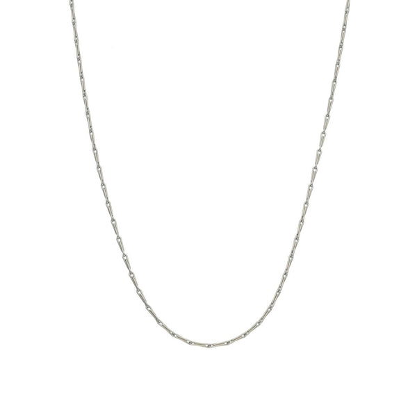 9ct White Gold Barleycorn Chain - 18" - 2.4g