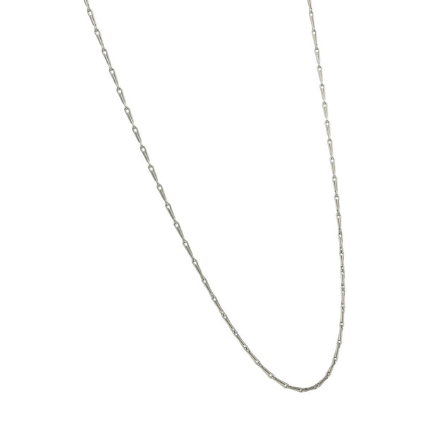 9ct White Gold Barleycorn Chain - 18" - 2.4g