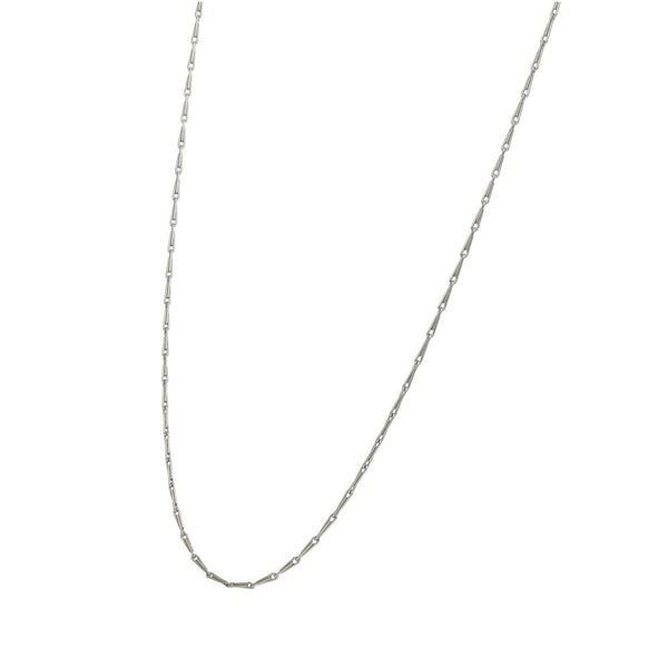 9ct White Gold Barleycorn Chain - 18" - 2.4g