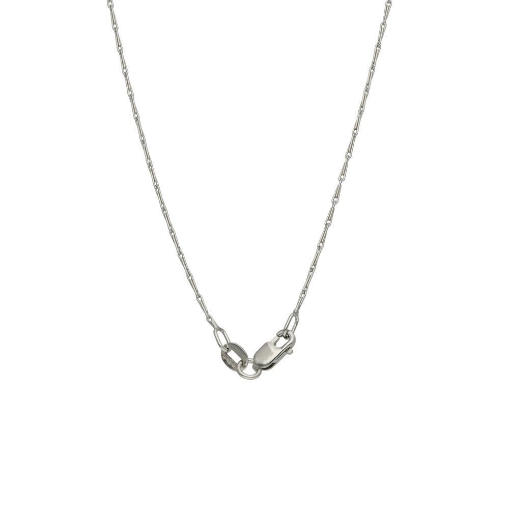 9ct White Gold Barleycorn Chain - 18" - 2.4g