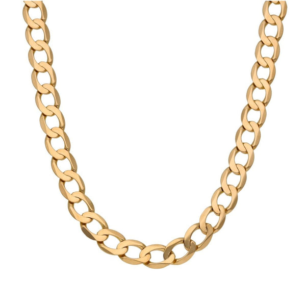 Gents 9ct Yellow Gold Curb Chain - 20" - 16.5g